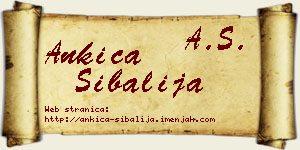Ankica Šibalija vizit kartica